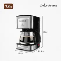 Cafeteira Elétrica Mondial C-43-20X-SI 550W Preto/Inox