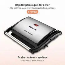 Grill Mondial 3 em 1 Master Press PG-01-CL 1000W Preto