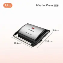 Grill Mondial 3 em 1 Master Press PG-01-CL 1000W Preto