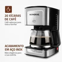 Cafeteira Elétrica Mondial C-43-20X-SI 550W Preto/Inox