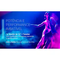 Caixa de Som Philco PCX7300 1700W com Bluetooth e Show de Luzes - Preto