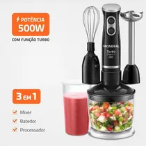 Mixer Mondial M-18-BI 3 em 1 500W Preto