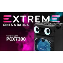 Caixa de Som Philco PCX7300 1700W com Bluetooth e Show de Luzes - Preto