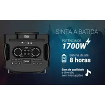 Caixa de Som Philco PCX7300 1700W com Bluetooth e Show de Luzes - Preto