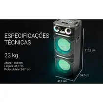 Caixa de Som Philco PCX26000 2600W com Bluetooth - Preto