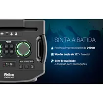 Caixa de Som Philco PCX26000 2600W com Bluetooth - Preto