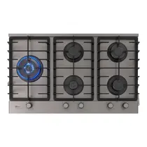 Cooktop 5 Bocas a Gás Fischer Platinium Prime Tripla Chama Aço Escovado - Bivolt
