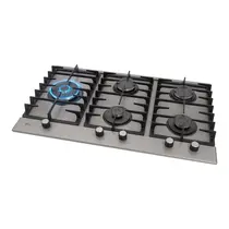 Cooktop 5 Bocas a Gás Fischer Platinium Prime Tripla Chama Aço Escovado - Bivolt