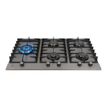 Cooktop 5 Bocas a Gás Fischer Platinium Prime Tripla Chama Aço Escovado - Bivolt