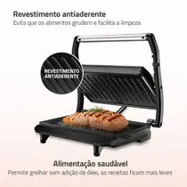 Grill Mondial 3 em 1 Master Press PG-01-CL 1000W Preto