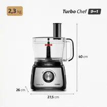 Multiprocessador Mondial MPN-01-BF 9 em 1 com 2 Velocidades 1000W Preto