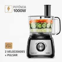 Multiprocessador Mondial MPN-01-BF 9 em 1 com 2 Velocidades 1000W Preto