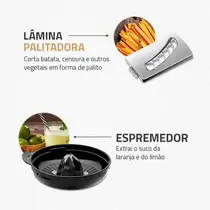Multiprocessador Mondial MPN-01-BF 9 em 1 com 2 Velocidades 1000W Preto