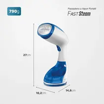 Passadeira a Vapor Portátil Mondial VP-09 Branco/Azul
