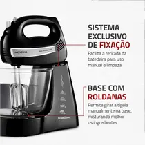 Batedeira Mondial Bella Massa B-23 NP 4 Velocidades + Turbo 500W Preto