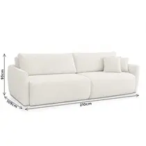 Sofá-Cama 2 Lugares 2,1m Tramado Ferguile Cayman