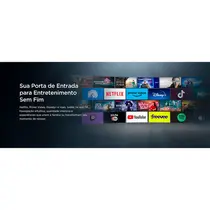 Smart TV 50” Semp Full HD 50S42 LED Bluetooth com Google TV HDR 2 HDMI 1 USB