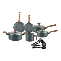 Jogo de Panelas Mimo Style 10 Peças Prati Cook Antiaderente Granito