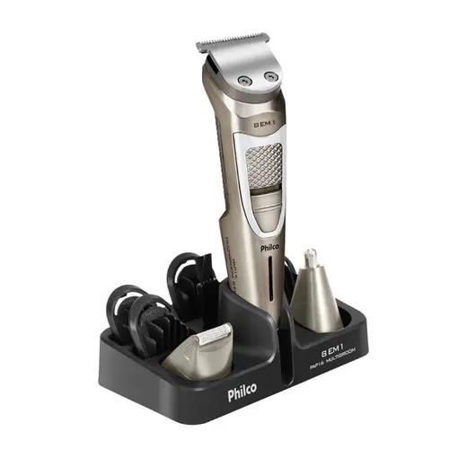 Aparador de Pelos Philco Multigroom 8 em 1 PAP16 Chumbo - Bivolt