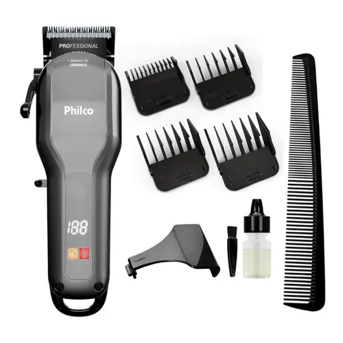Cortador de Cabelo Philco 10W PCR07 Cromado - Bivolt