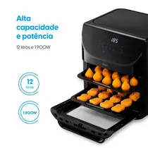 Fritadeira Air Fryer Elgin Family Oven Fry 4 EM 1 12 Litros 1900W Preto