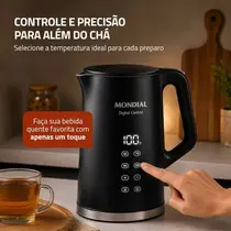 Chaleira Elétrica Mondial CE-18-DP 1,7L com Controle de Temperatura