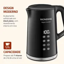 Chaleira Elétrica Mondial CE-18-DP 1,7L com Controle de Temperatura