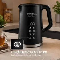 Chaleira Elétrica Mondial CE-18-DP 1,7L com Controle de Temperatura
