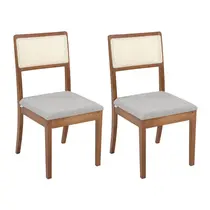 Conjunto de 2 Cadeiras Estofadas em Linho Herval MH3279