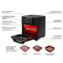 Fritadeira Air Fryer Philco PAF15C 15 Litros 2000W Preto