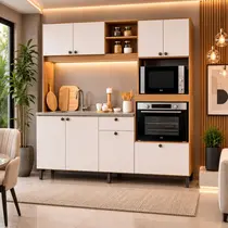 Cozinha Compacta 1,86cm 8 Portas e 1 Gaveta Genialflex Liz